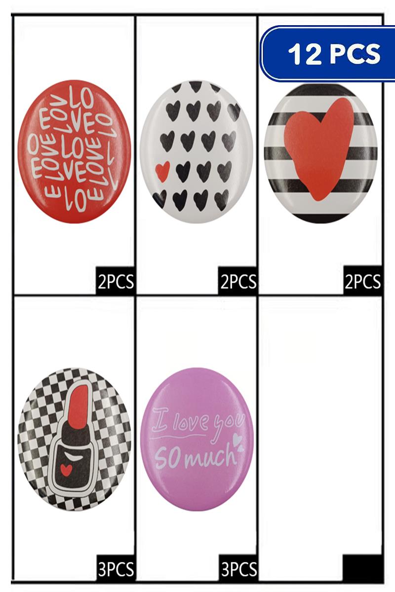 FASHION ROUND HAND MIRROR (12 UNITS)