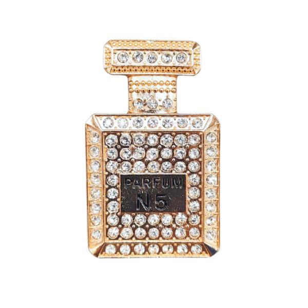 PERFUME BOTTLE RHINESTONE BROOCH