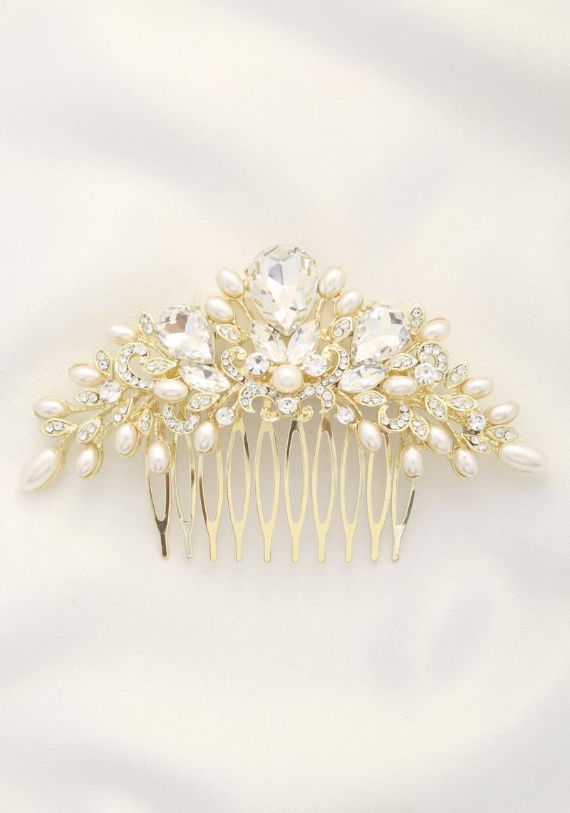 PEARL RHINESTONE COMB HAIR