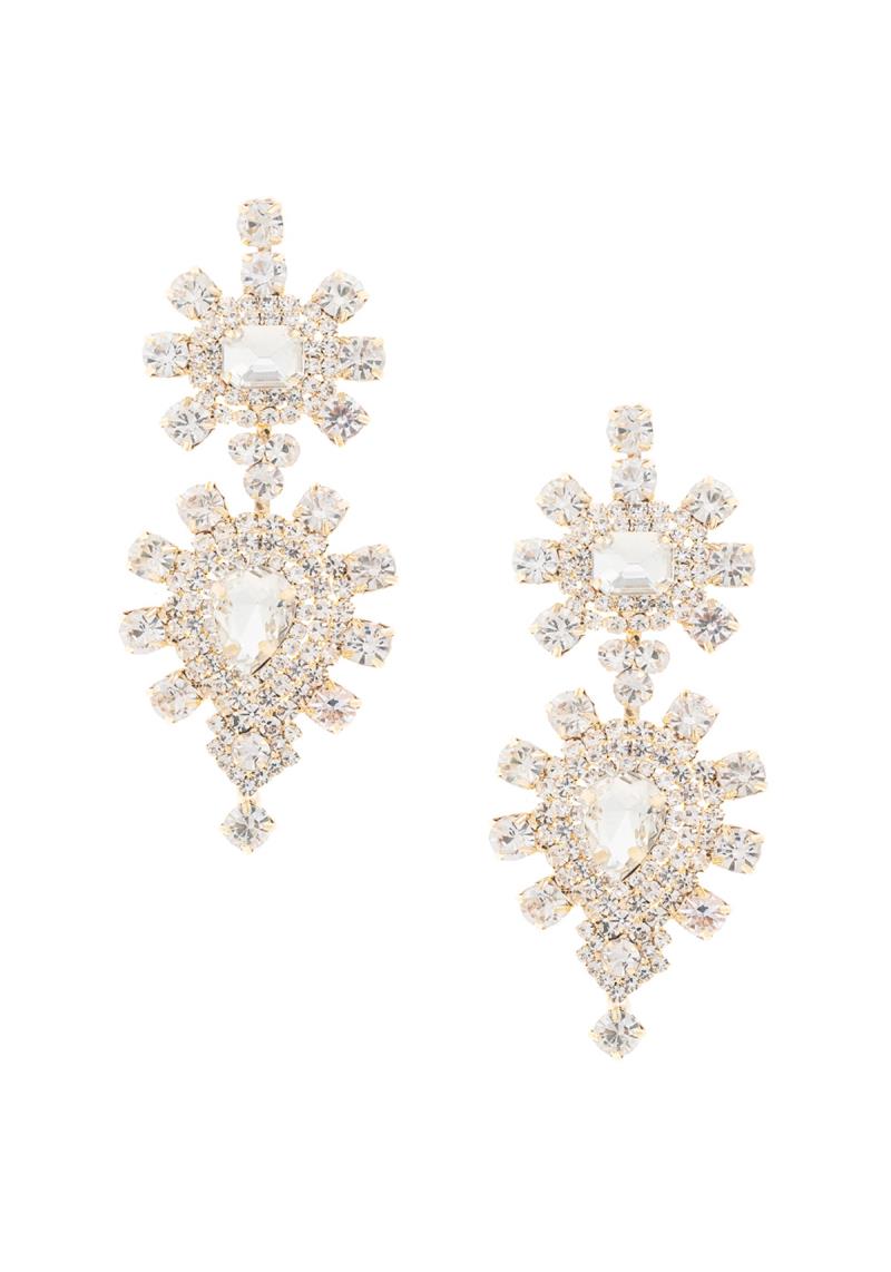 RHINESTONE TEARDROP DANGLE EARRING