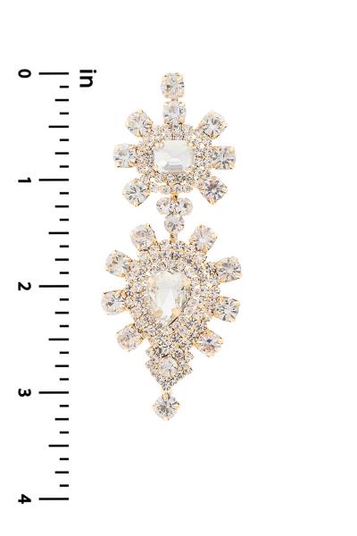 RHINESTONE TEARDROP DANGLE EARRING