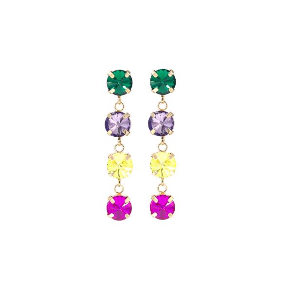 CRYSTAL ROUND DROP EARRING