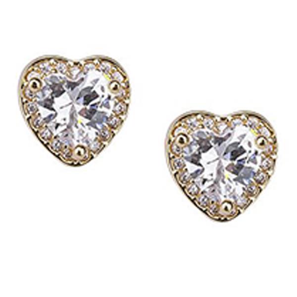 CRYSTAL HEART STUD EARRING