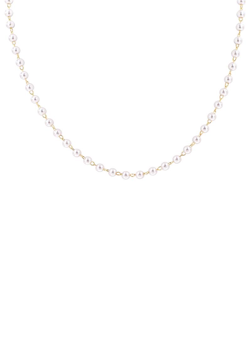 4MM PEARL CHOKER AND COLLAR NECKLACE