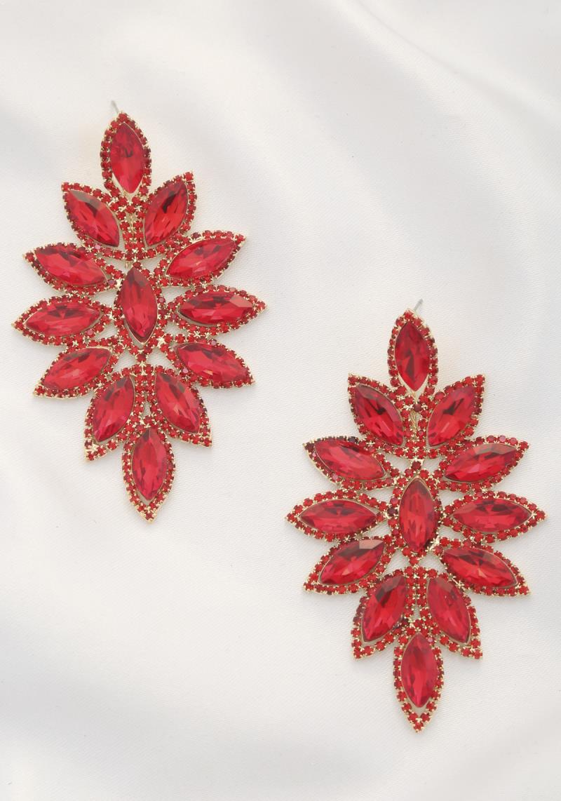 MARQUISE RHINESTONE POST EARRING