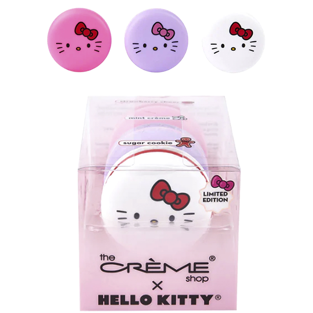 THE CREME SHOP HELLO KITTY HOLIDAY KISSES MACARON LIP BALM TRIO GIFT SET