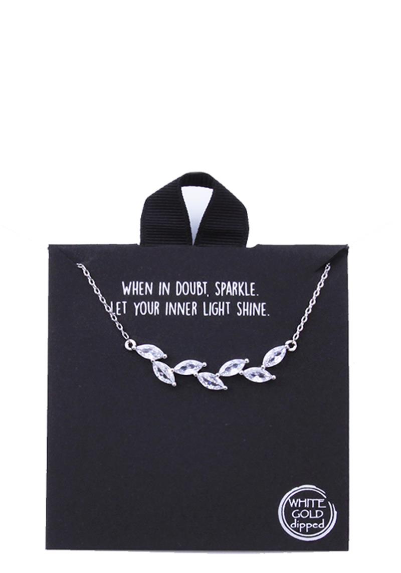 GOLD DIPPED PENDANT METAL CHAIN NECKLACE