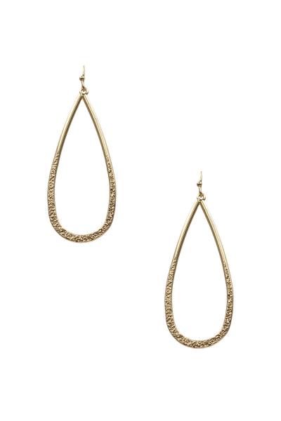 TEARDROP METAL DANGLE EARRING