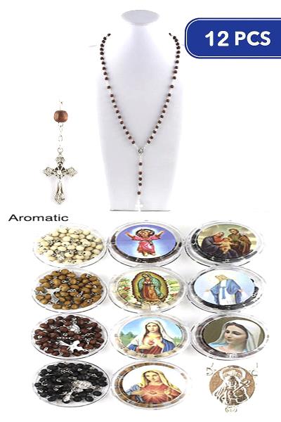 HOLY CROSS BEAD NECKLACE (12 UNITS)