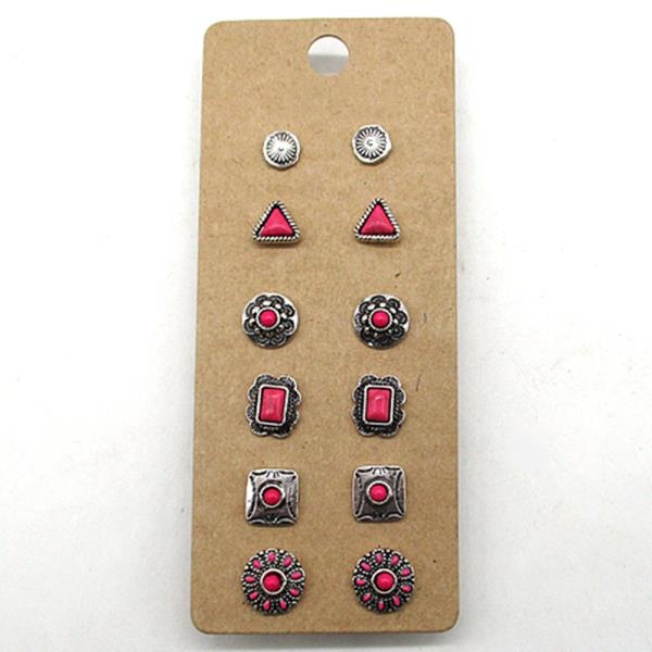 WESTERN RODEO ASSORTED POST EARRING SET