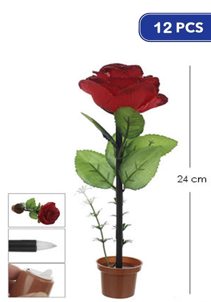 FASHION VALENTINE`S DAY FLOWER PEN (12 UNITS)