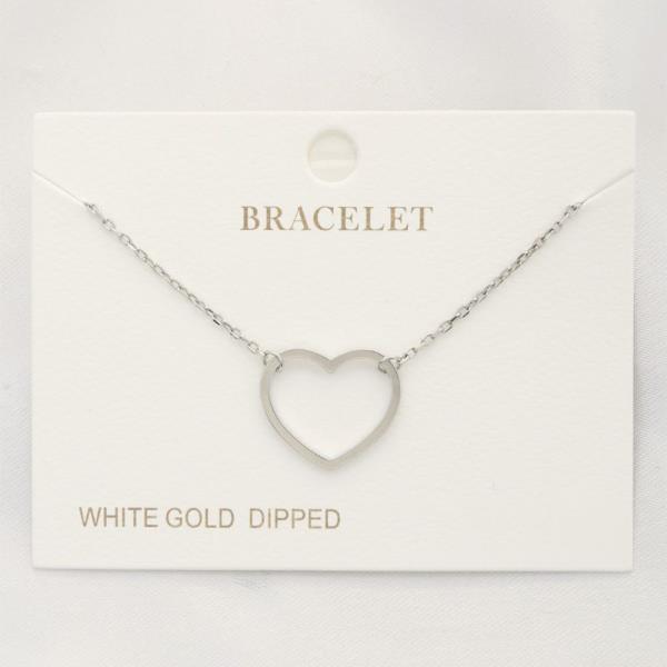 HEART CHARM METAL BRACELET