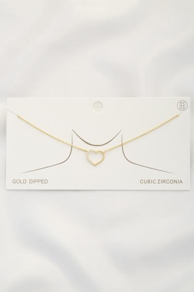 CUT OUT HEART PENDANT NECKLACE