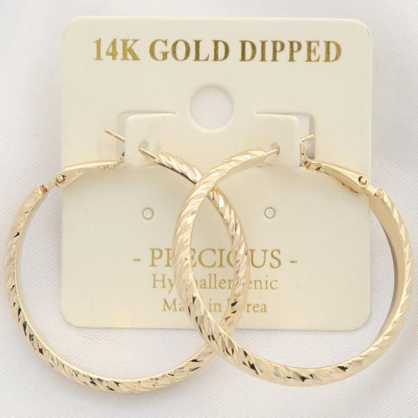 14K GOLD DIPPED HOOP EARRING