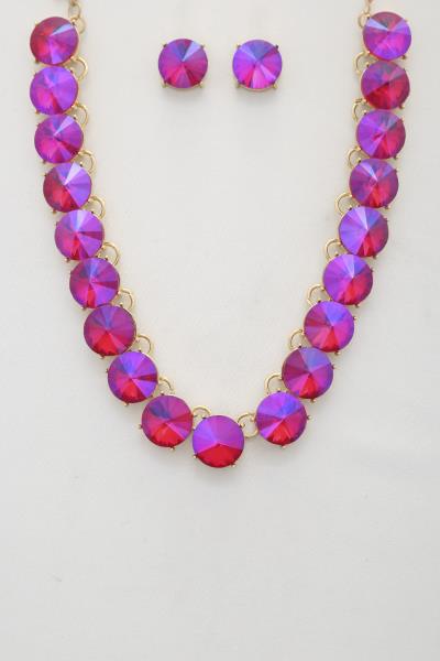 ROUND CRYSTAL NECKLACE