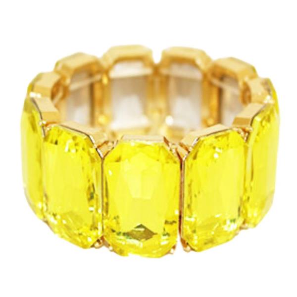 EMERALD SHAEPE CRYSTAL BRACELET
