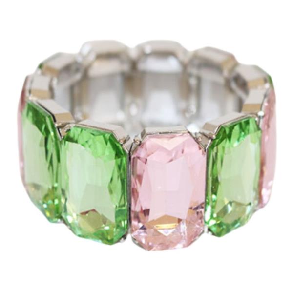 EMERALD SHAEPE CRYSTAL BRACELET