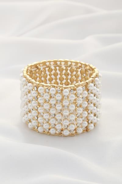 PEARL RHINESTONE BRACELET