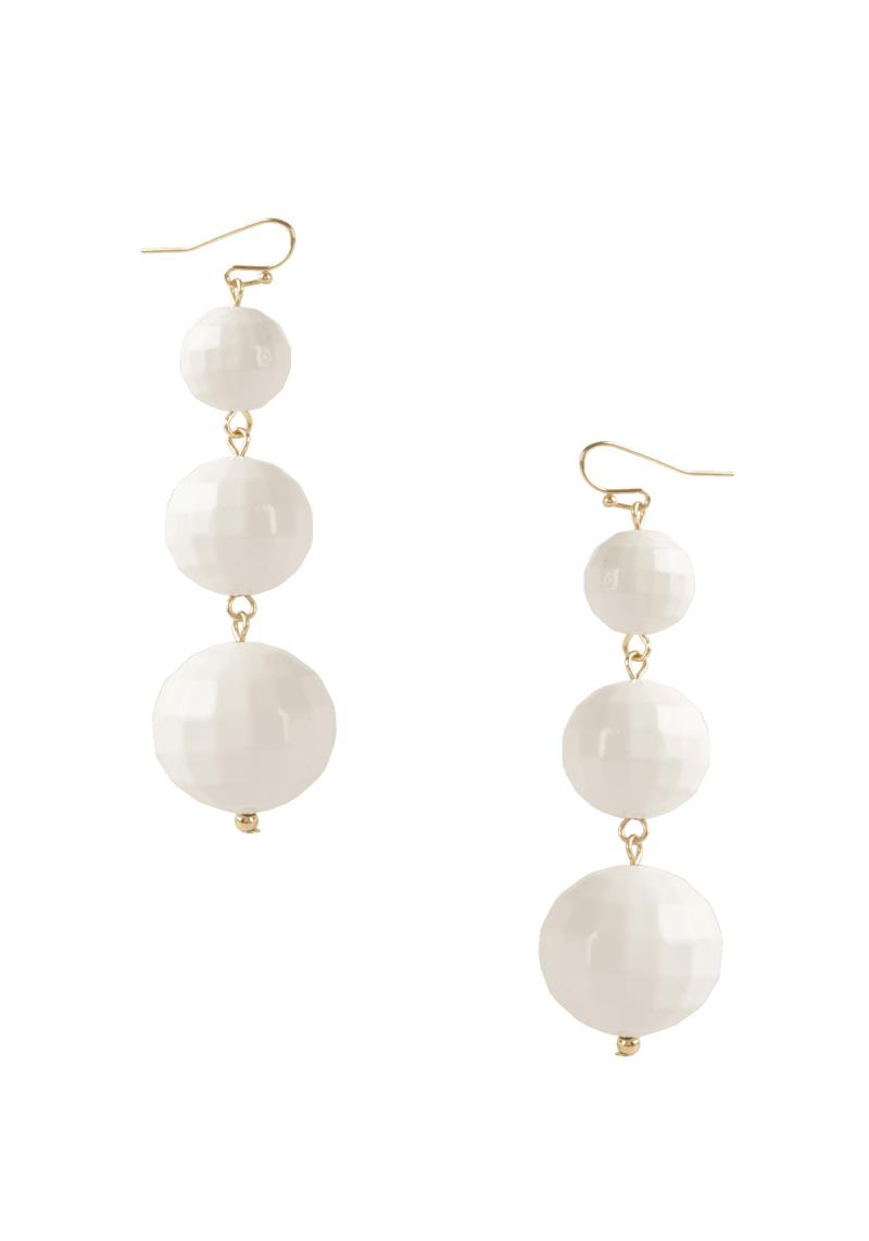 CCB ALUMINUM COATING DISCO BALL FISH HOOK EARRING