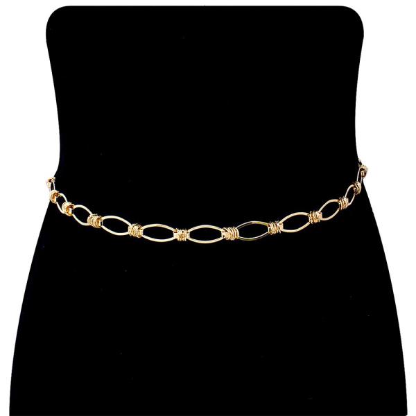 METAL OVAL LINK PATTERN BELT