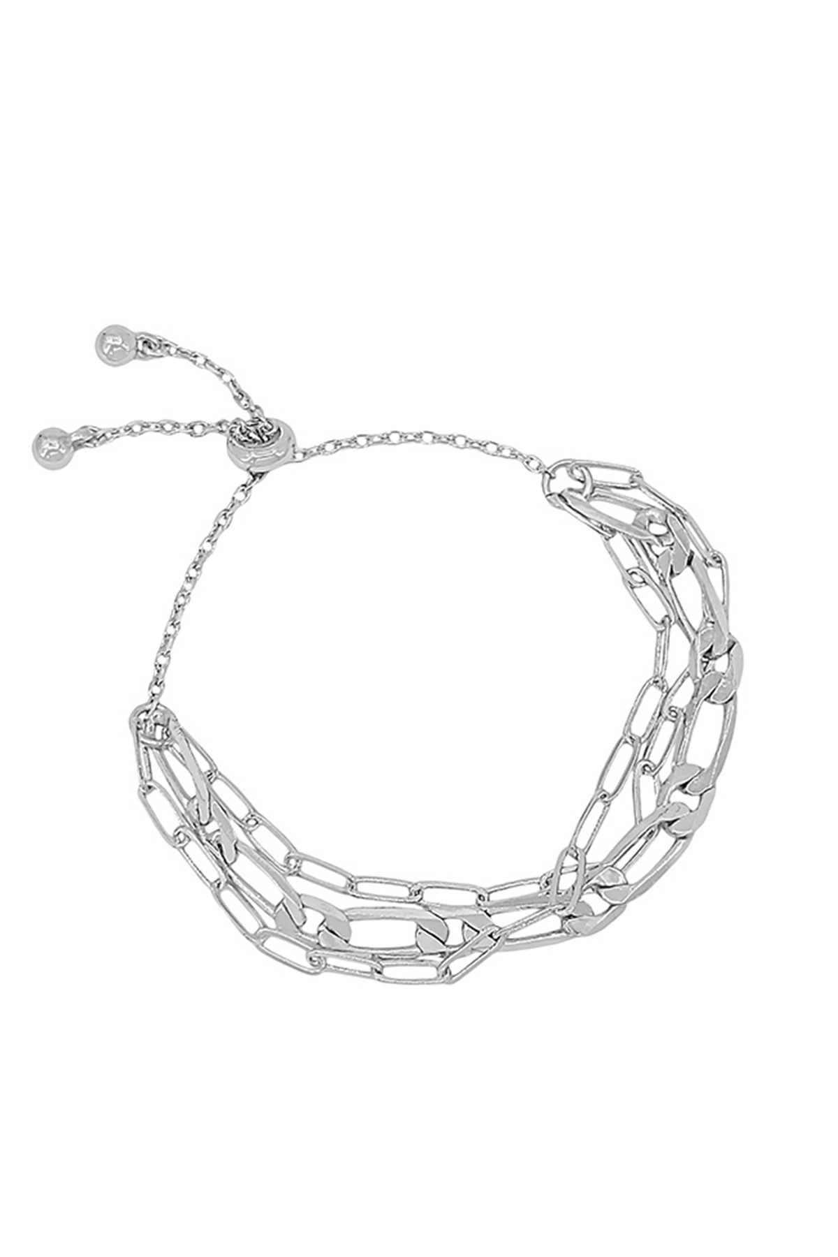 PLAT & CLIP CHAIN ADJUSTABLE BRACELET