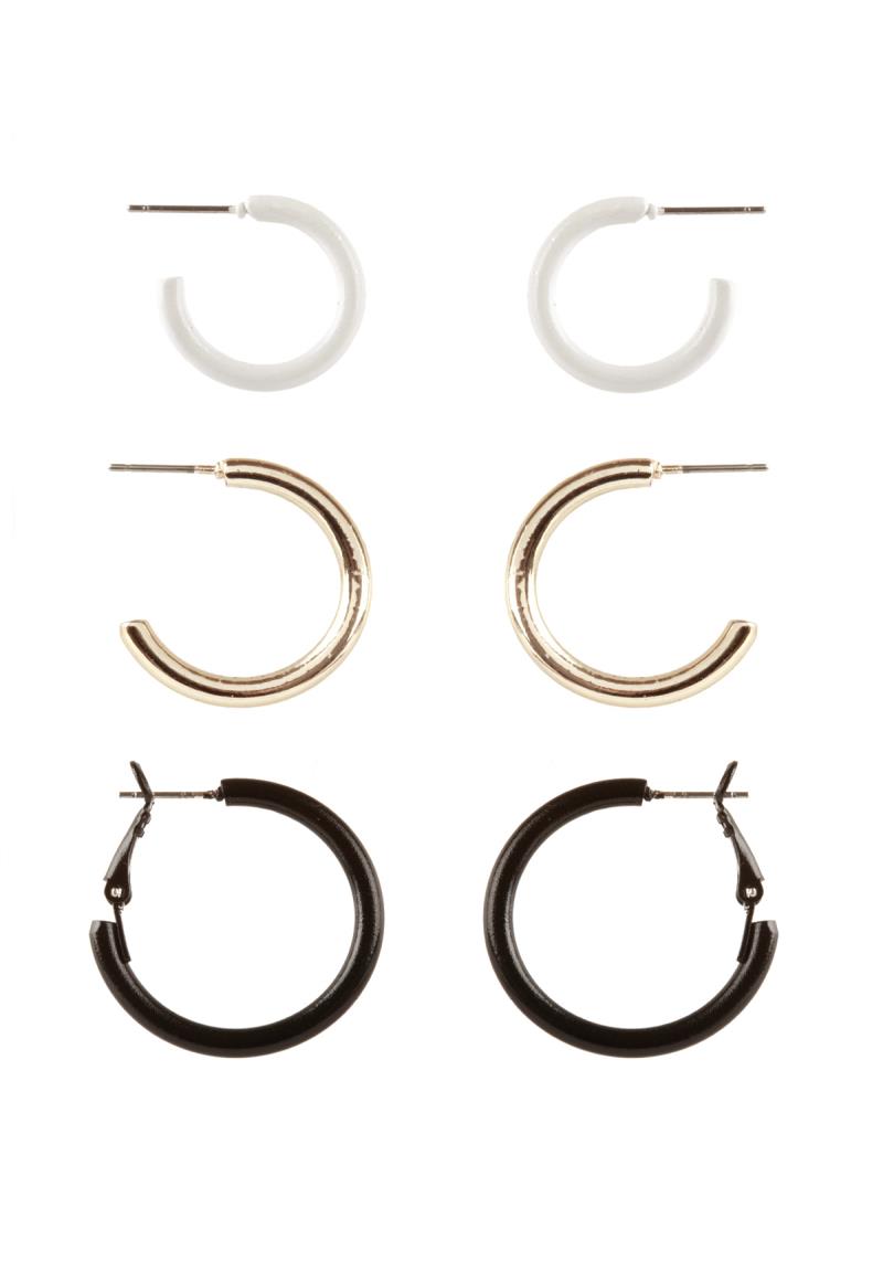 MARDI GRAS MULTI HOOP EARRING SET