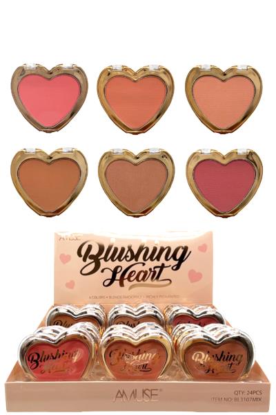 AMUSE COSMETIC BLUSHING HEART BLUSH 24 PCS