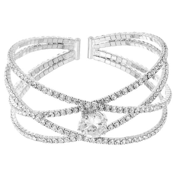 CUBIC ZIRCONIA MEMORYWIRE 2X BRACELET