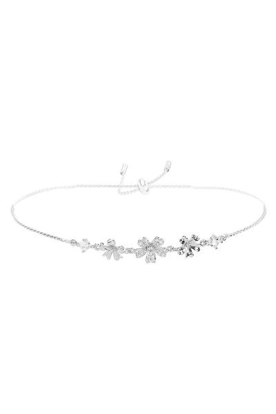 CUBIC ZIRCONIA FLOWER BRACELET