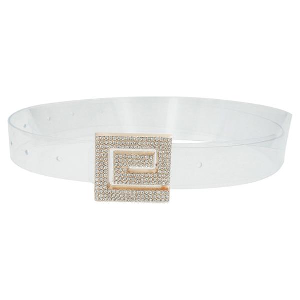 RHINESTONE MAZE BUCKLE BELT