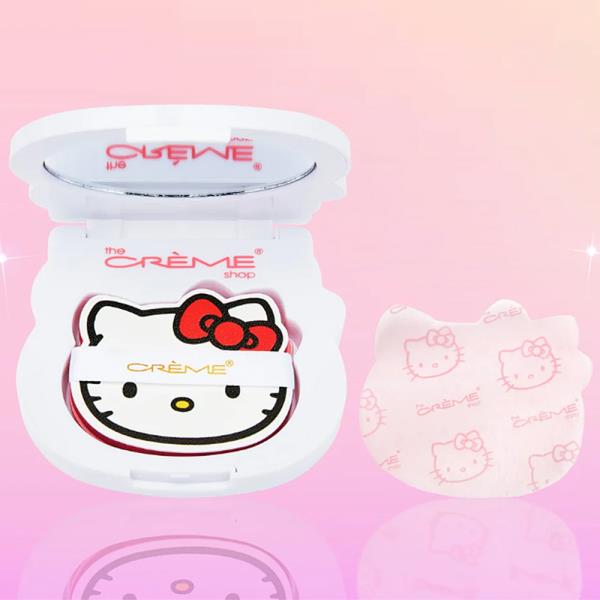 THE CREME SHOP HELLO KITTY MATTIFYING BLOTTING PAPER AND REUSABLE MIRROR COMPACT