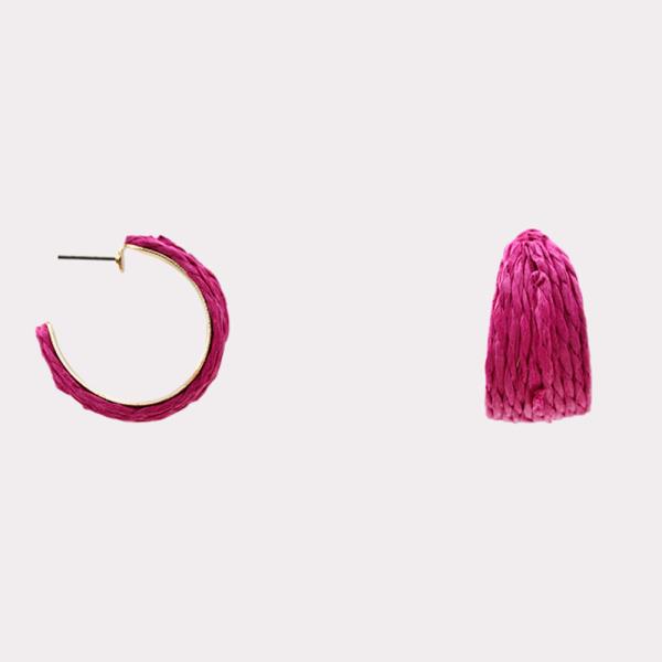 WOVEN OPEN HOOP EARRING
