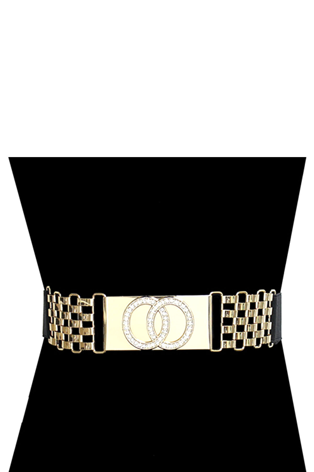 FASHION METAL BUCKLE ELASTIC BELT