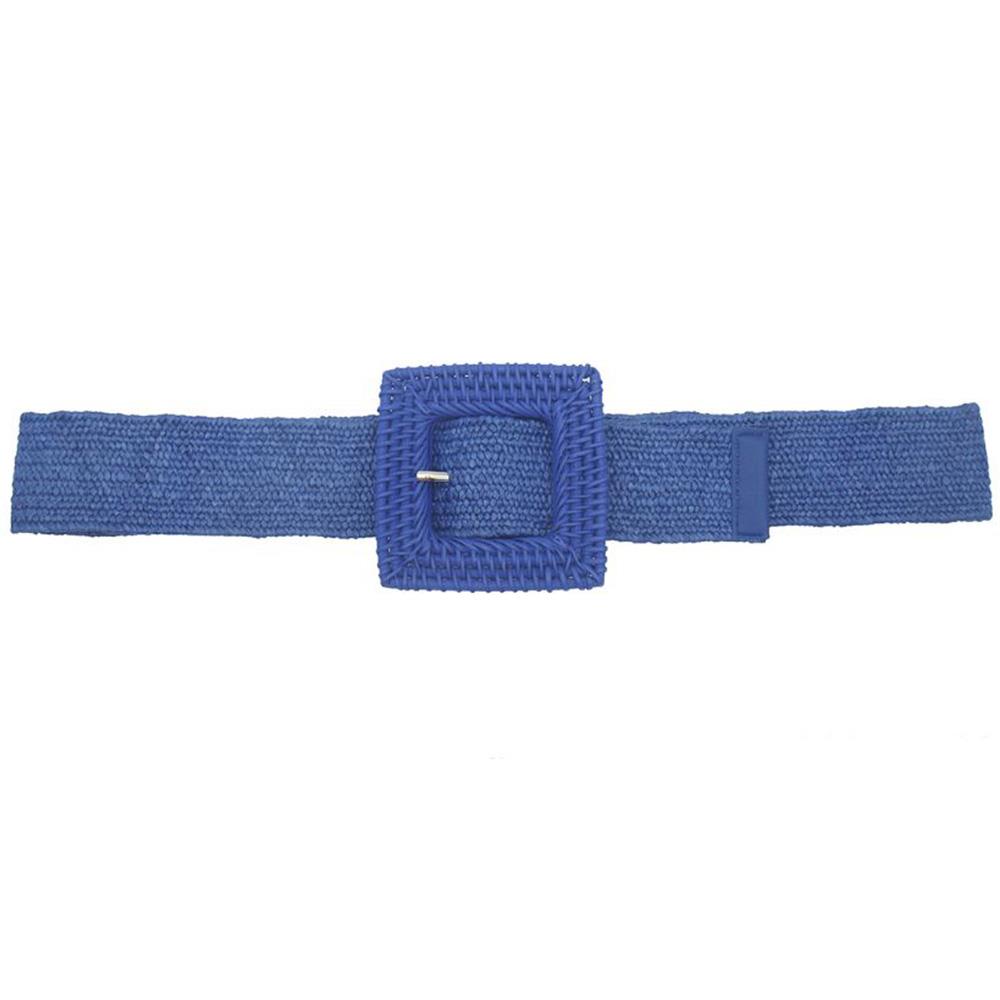 SQUARE RATTAN DTM ELASTIC STRAW BELT