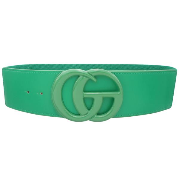 PLUS SIZE COLOR COATED GO BUCKLE ELASTIC BELT