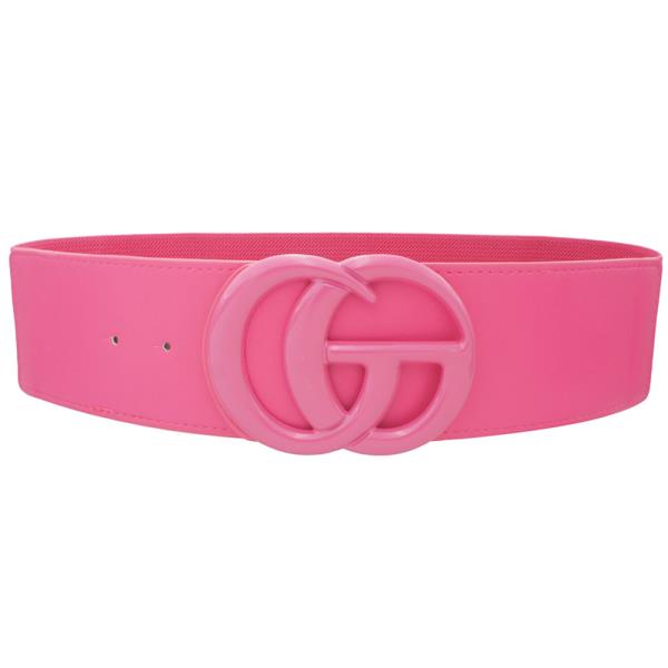 PLUS SIZE COLOR COATED GO BUCKLE ELASTIC BELT