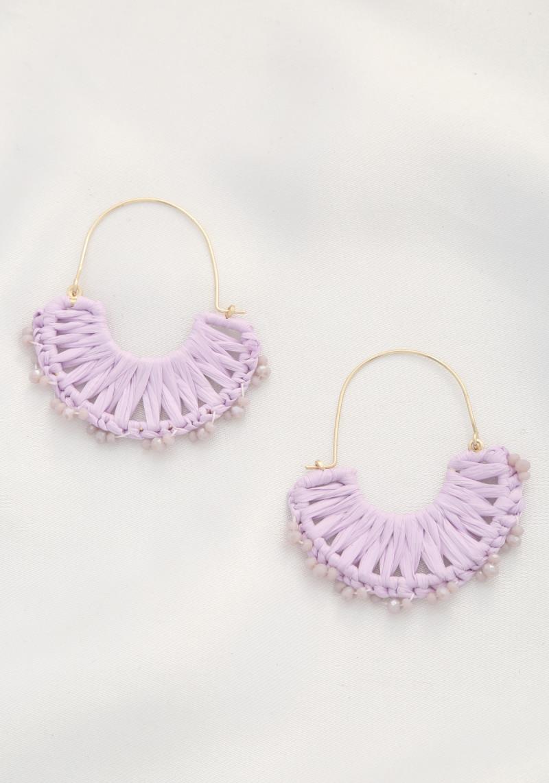 WOVEN U SHAPE DANGLE EARRING