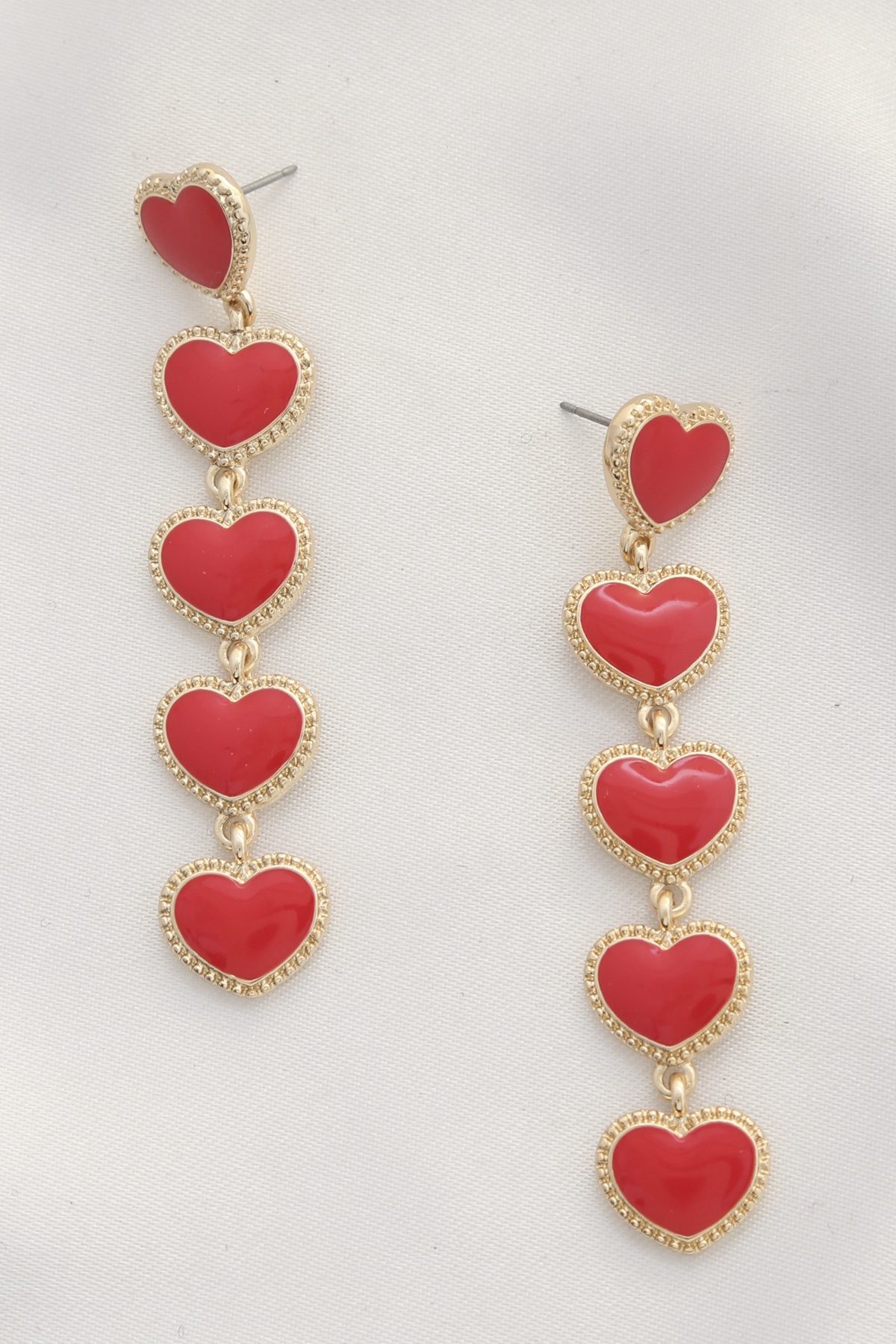 HEART LINK DANGLE EARRING
