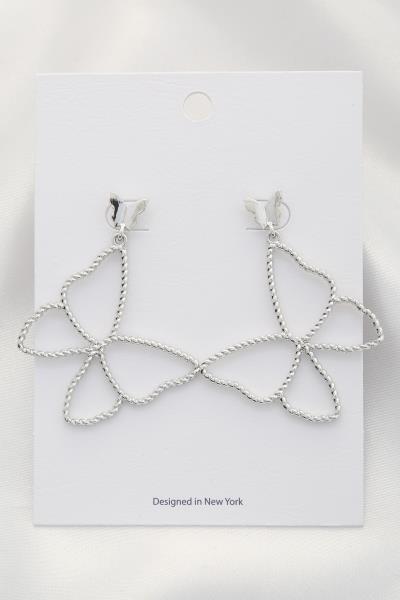 ABSTRACT METAL BUTTERFLY EARRING