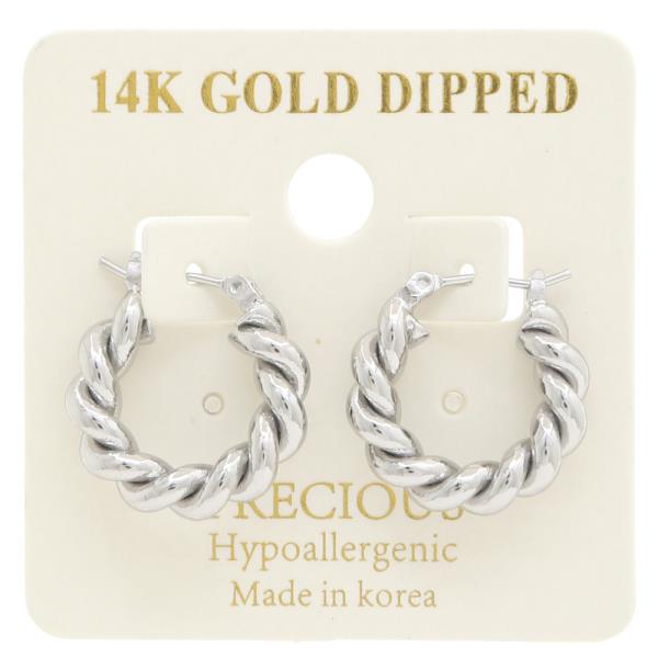 TWISTED 14K GOLD DIPPED EARRING