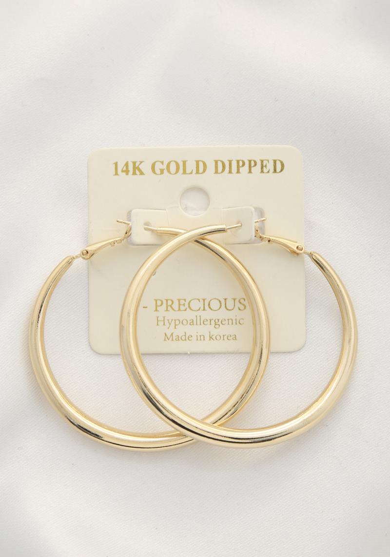 14K GOLD DIPPED HOOP EARRING