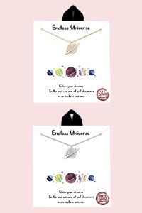 18K GOLD RHODIUM DIPPED ENDLESS UNIVERSE NECKLACE