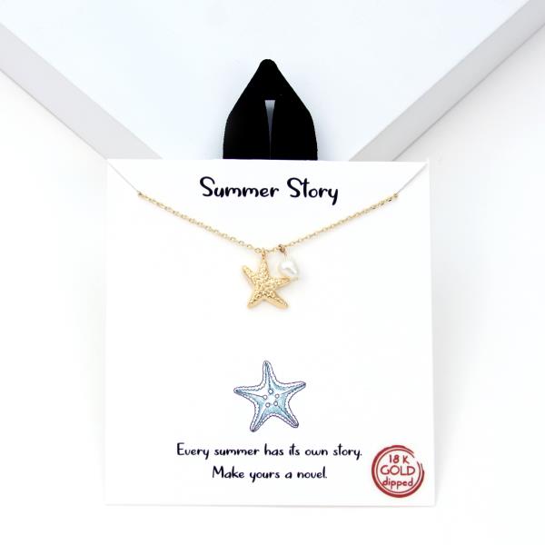 18K GOLD RHODIUM DIPPED SUMMER STORY NECKLACE