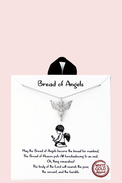 18K GOLD RHODIUM DIPPED BREAD OF ANGELS NECKLACE