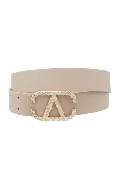 PIN & RS PAVE INVERTED V BUCKLE BELT