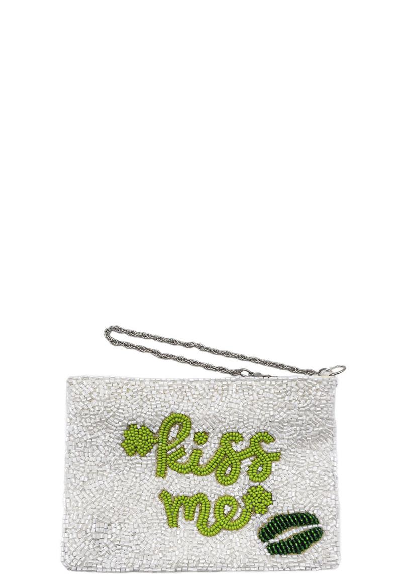 SEED BEAD KISS ME CLUTCH