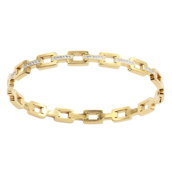 STAINLESS STEEL HINGE SQUARE METAL BRACELET