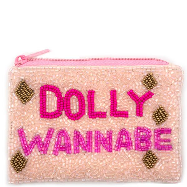 "DOLLY WANNABE" SEED BEADED COIN BAG