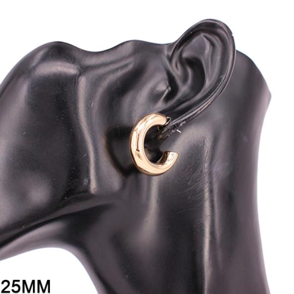 TUBE OPEN HOOP EARRING