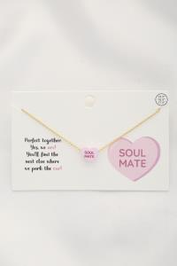 SOUL MATE HEART CHARM NECKLACE